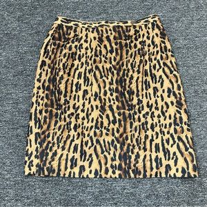 Vintage Bouley Women’s size 4 Faux Leopard Fur Knee Length Pencil Skirt Textured